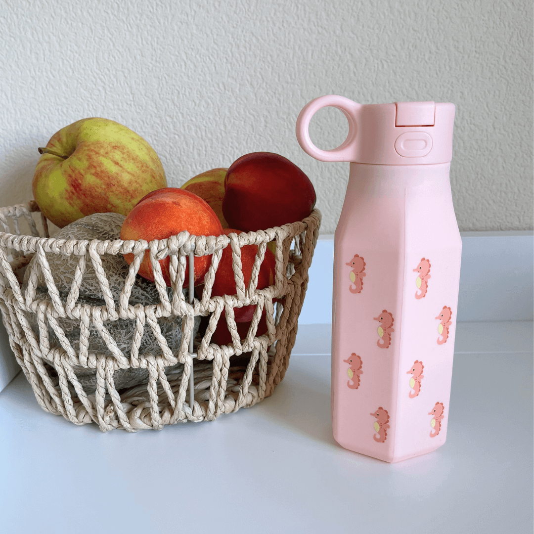 Mabebi drinkfles - zeepaard - roze