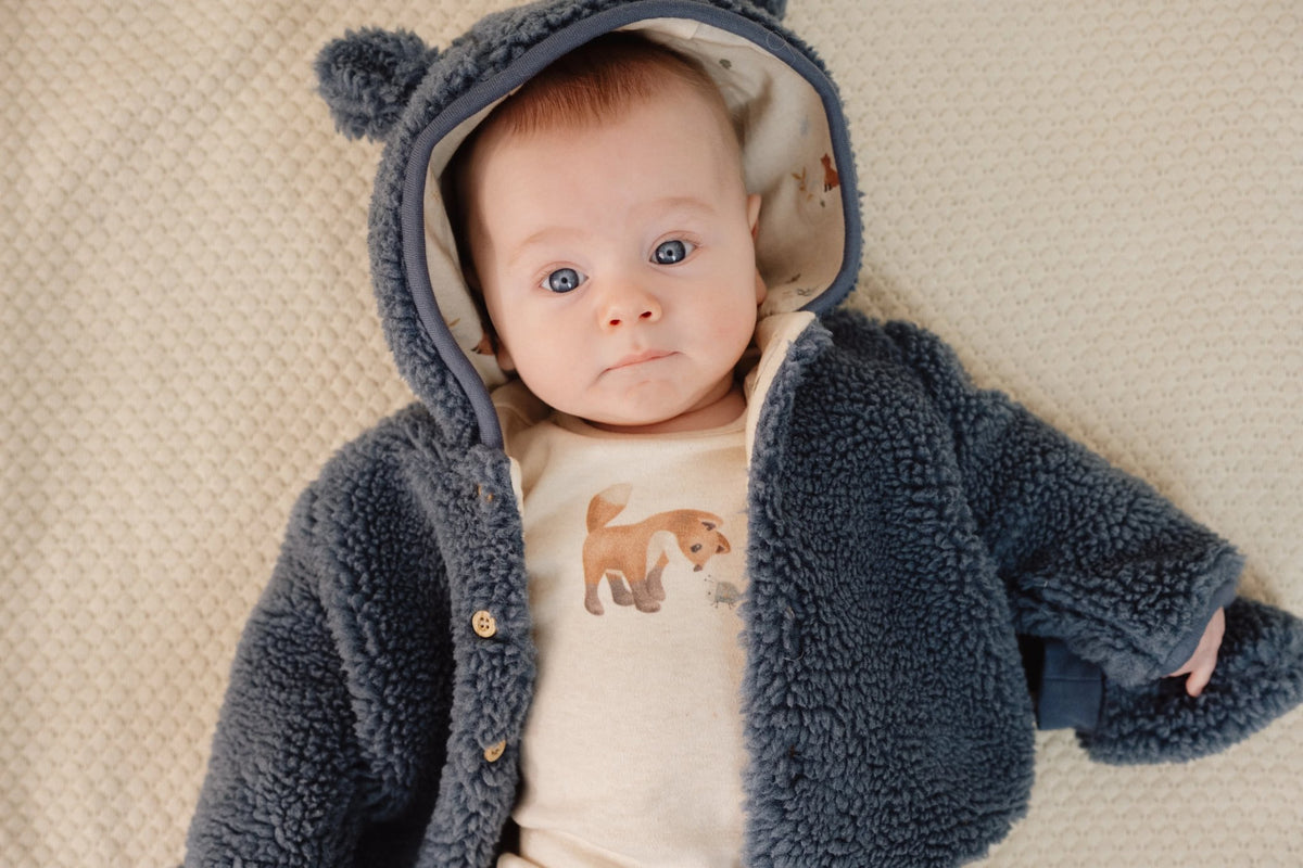 Teddy jasje blauw