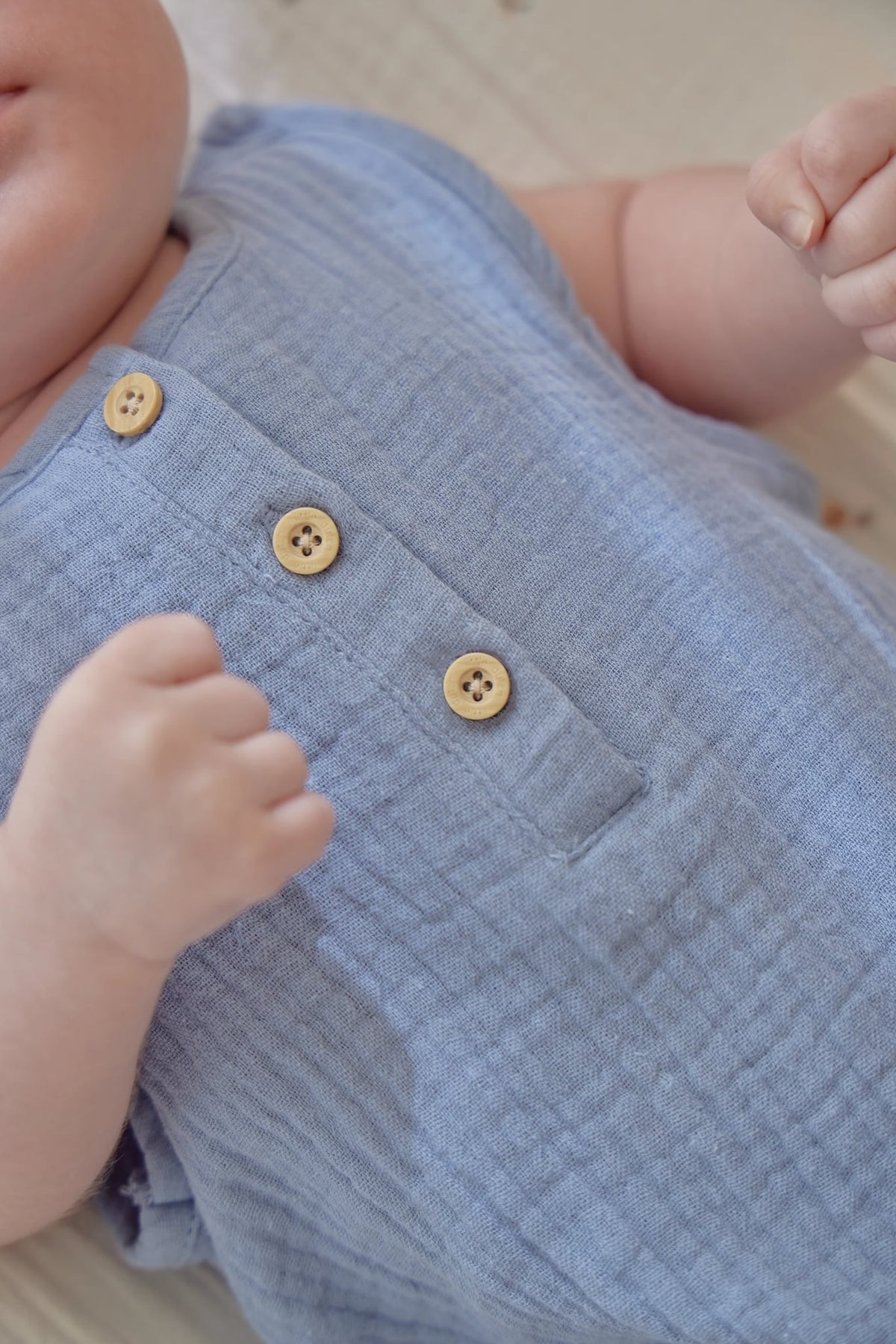 Romper mouwloos "Stone Blue"