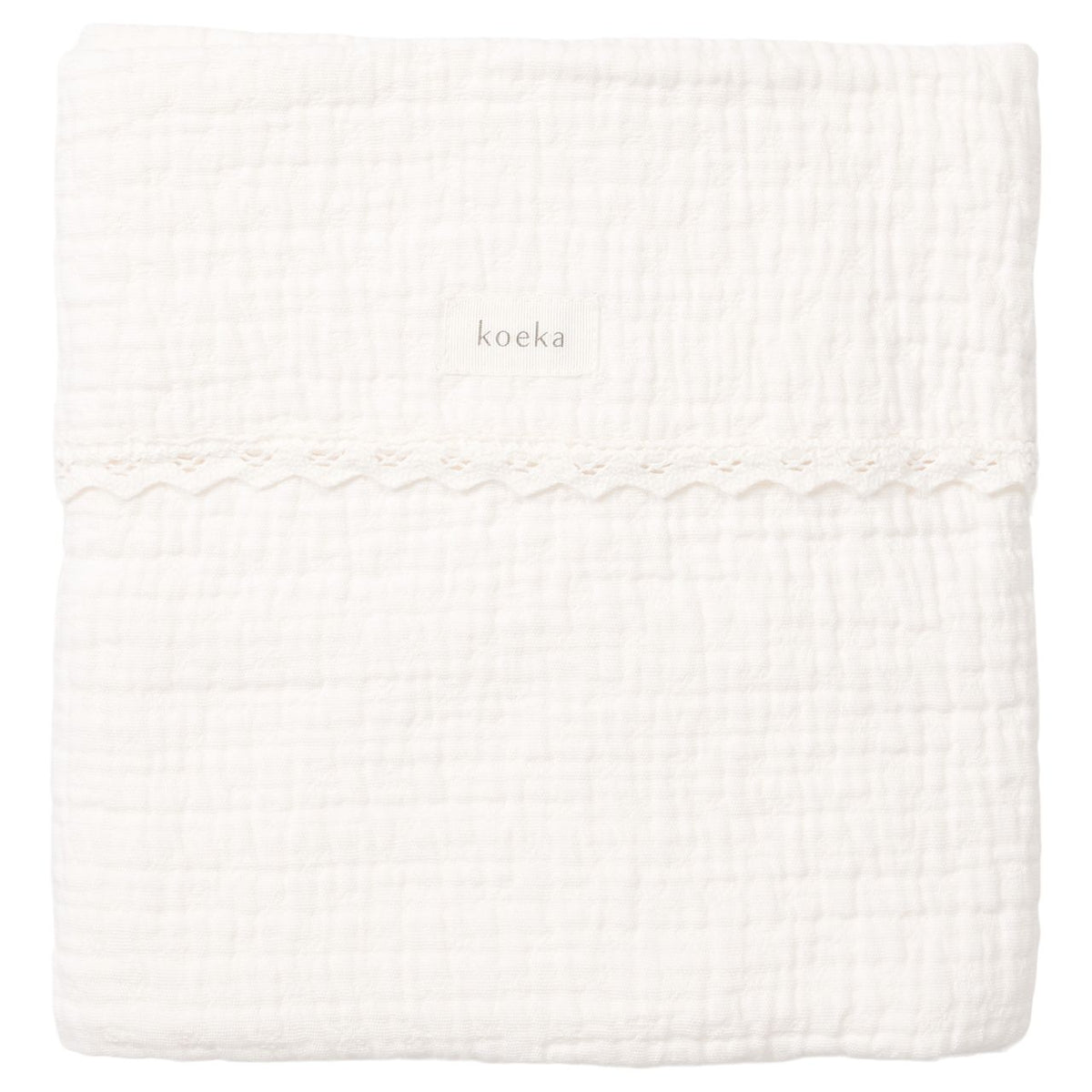 Wiegdeken Koeka "lace Elba milky"
