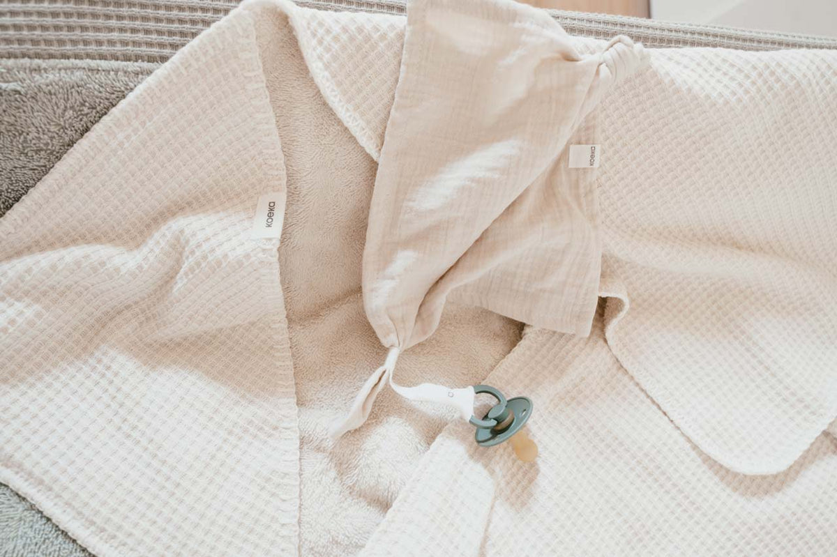 Koeka speendoekje 2-pack Lugo off white/ warm white
