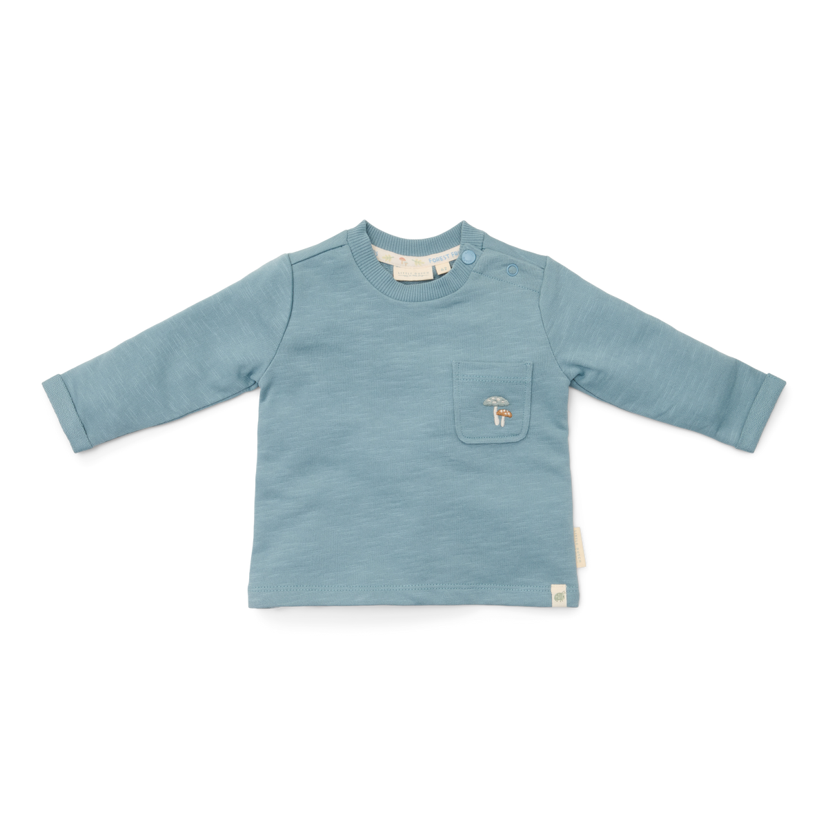 T-shirt lange mouw Stone Blue maat 56
