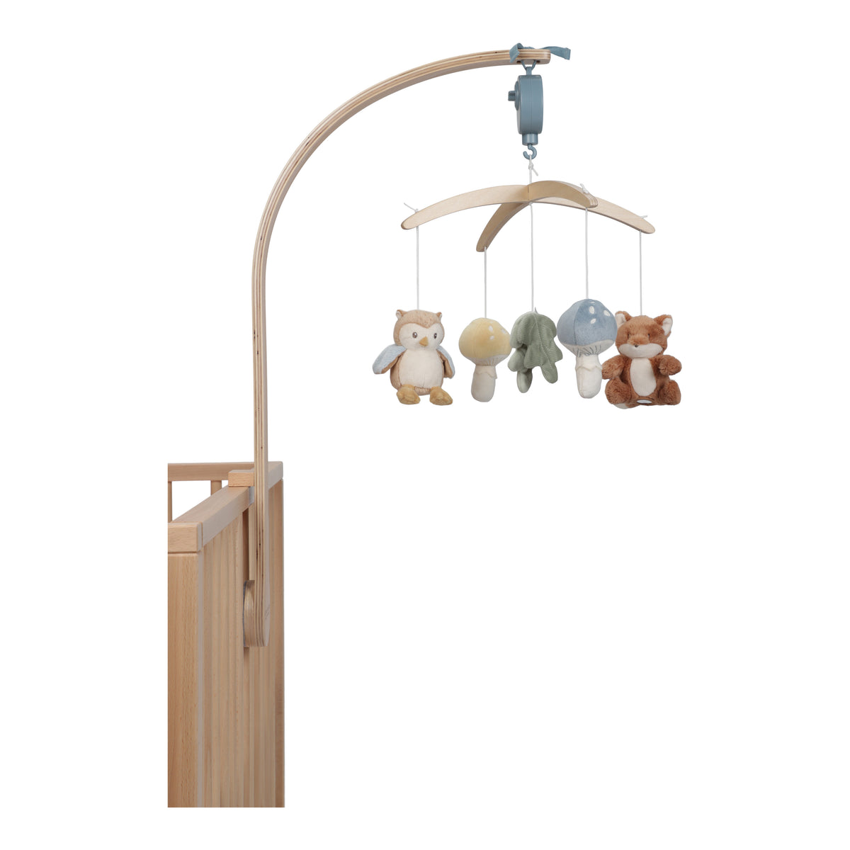 Houten muziekmobiel "Forest Friends"