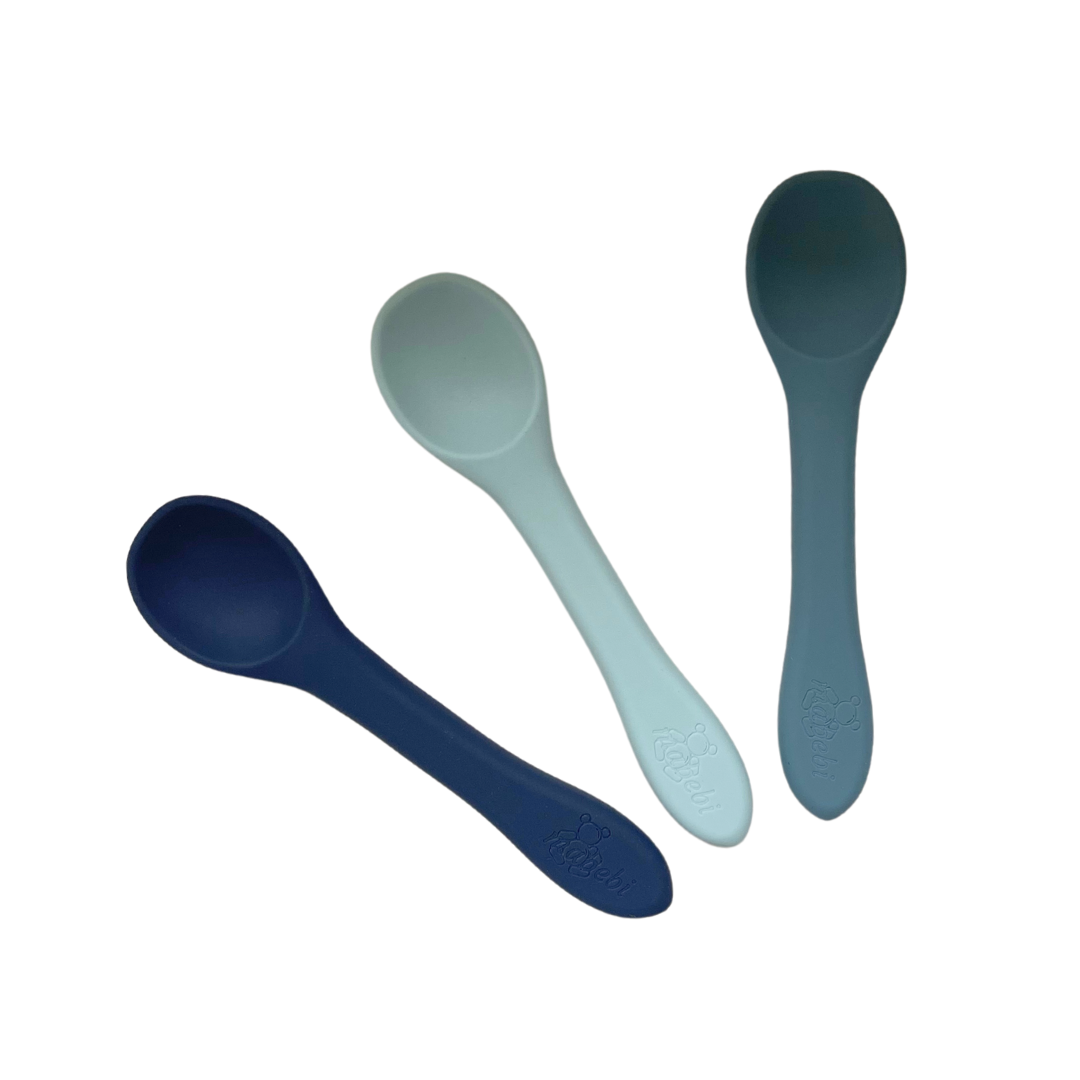 Mabebi siliconen lepels blauw