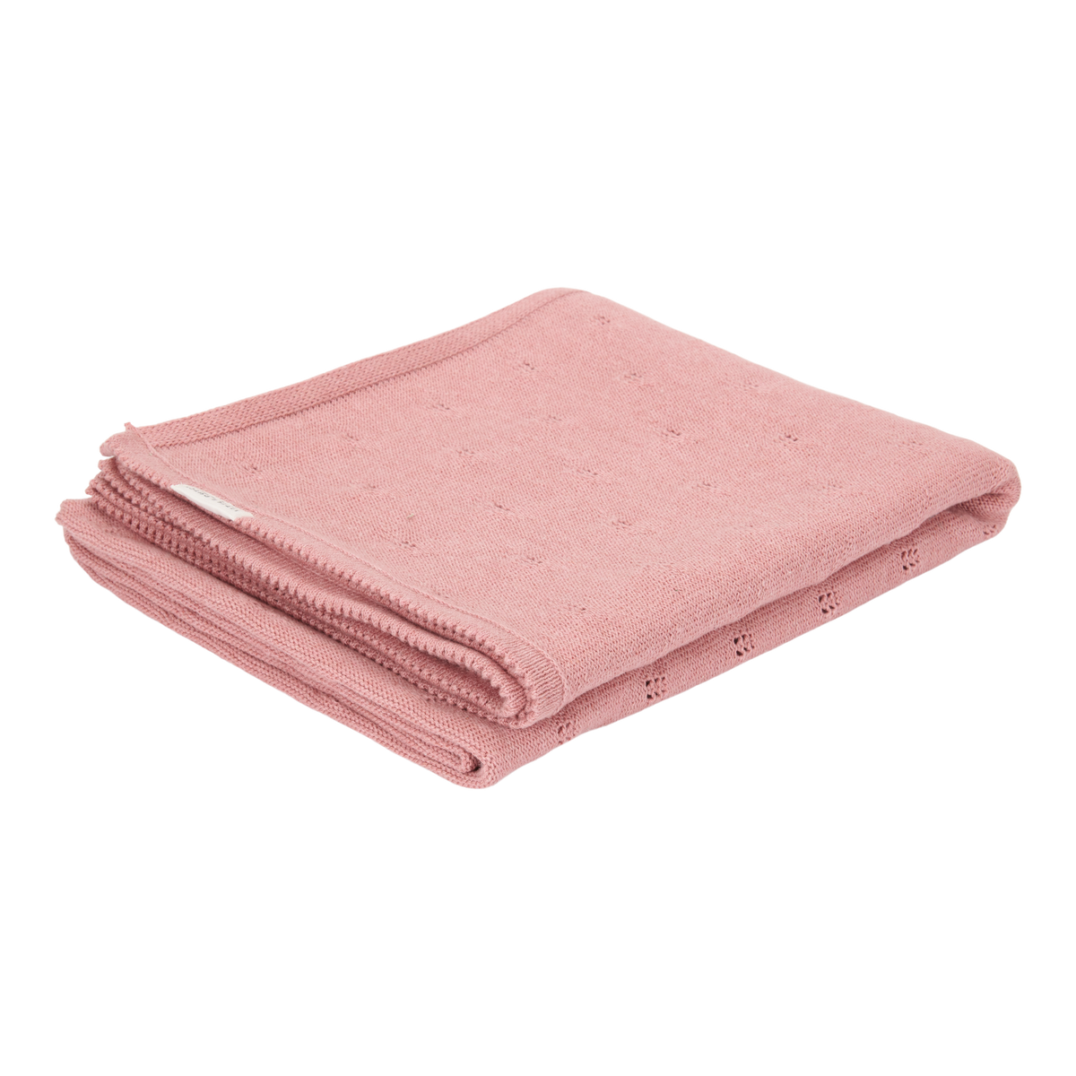 Wiegdeken gebreid roze