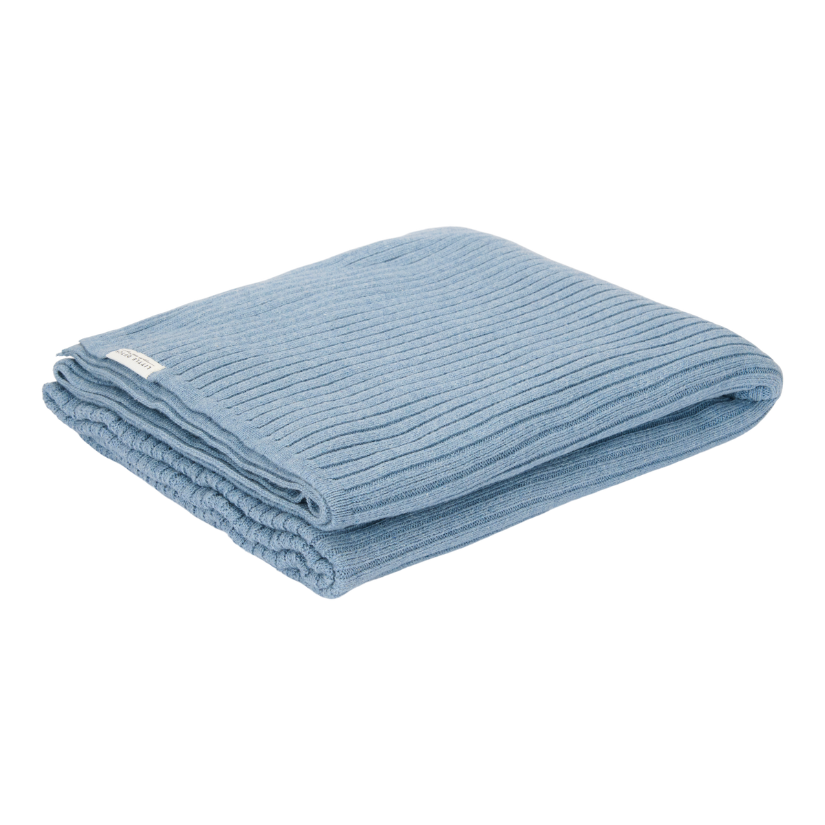 Wiegdeken gebreid blauw