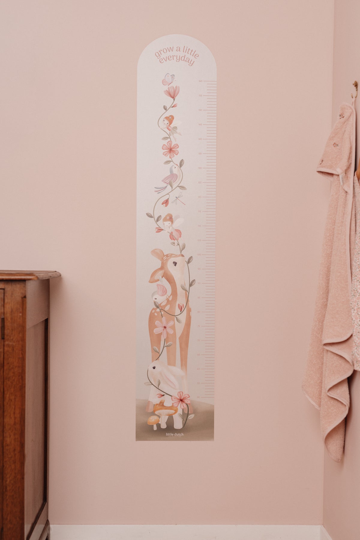 Groeimeter muursticker "Fairy Garden"