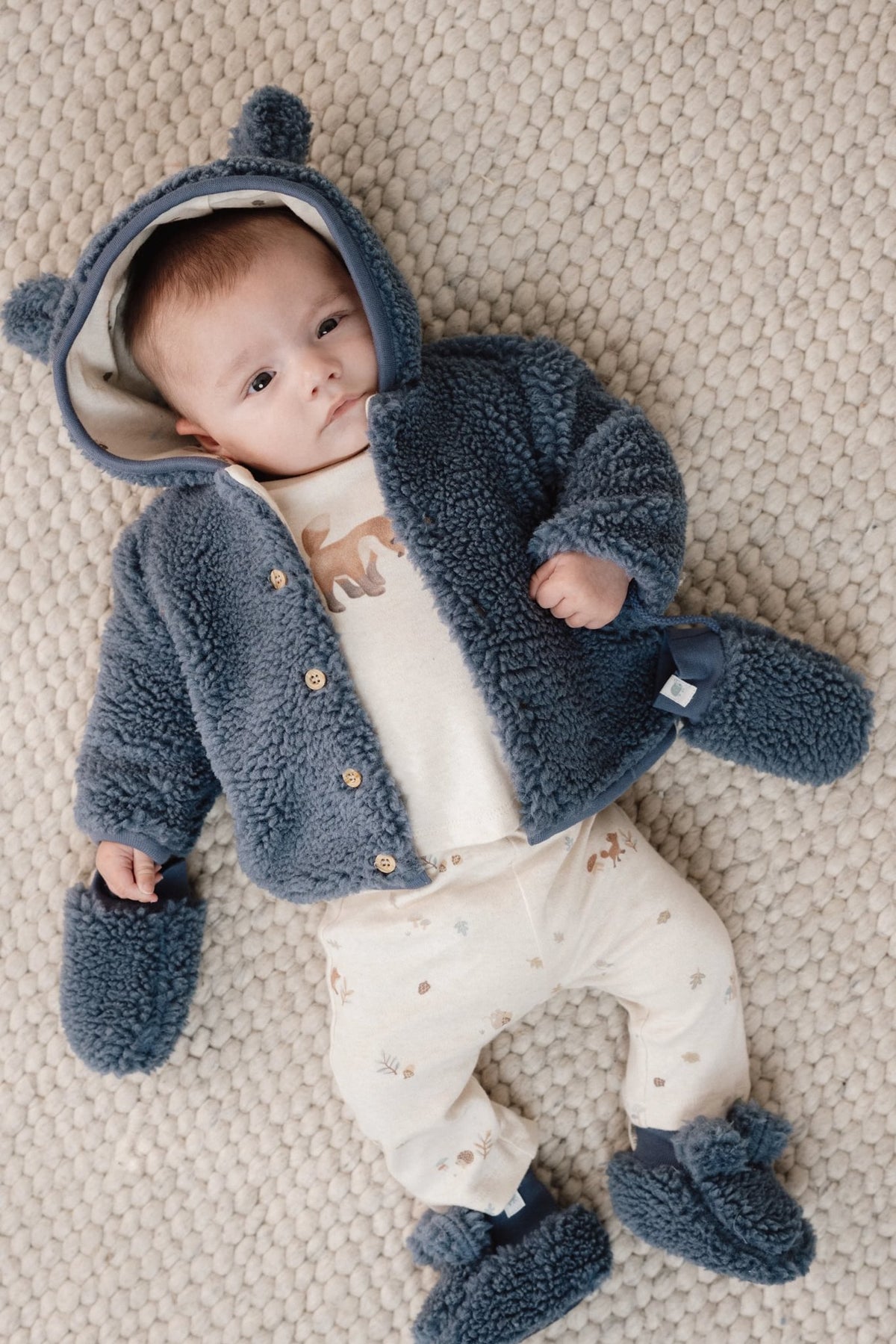 Teddy jasje blauw