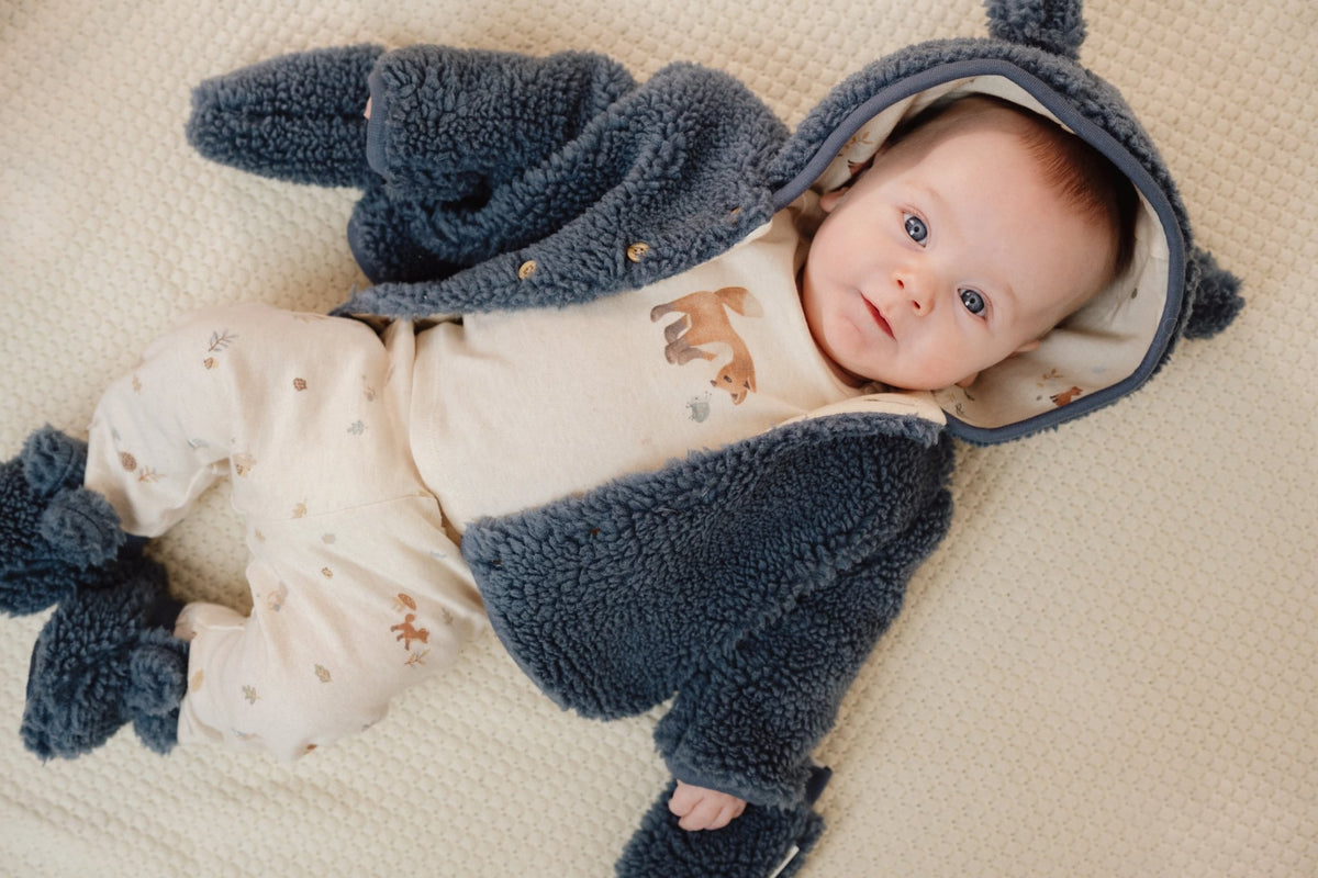 Teddy jasje blauw