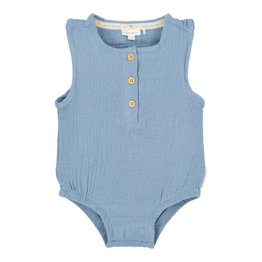 Romper mouwloos "Stone Blue"