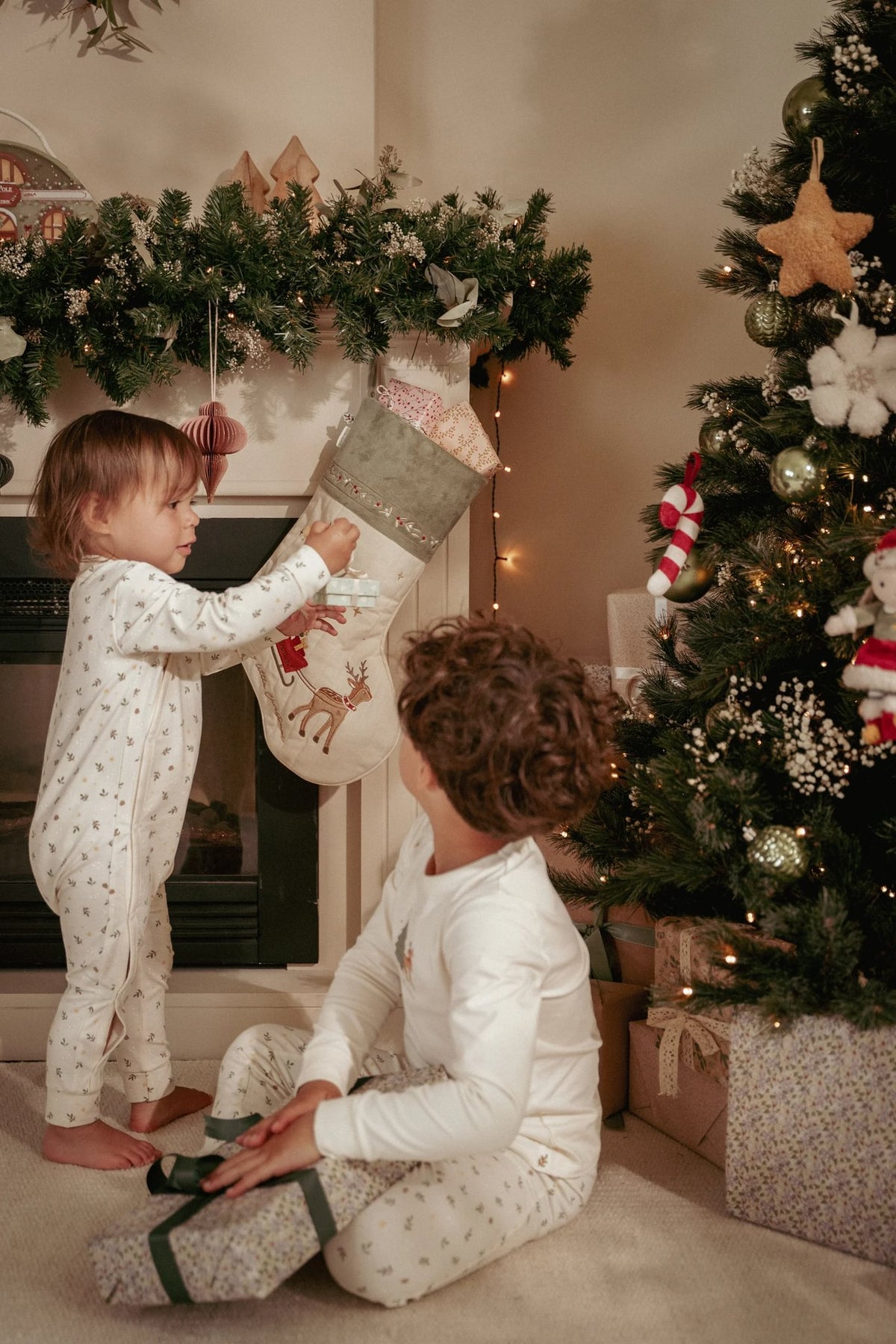 Kerstpyjama "Little Christmas" (eendelig)