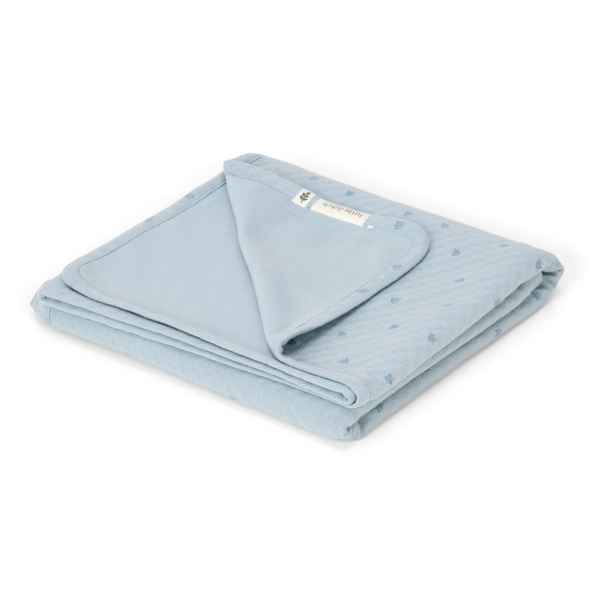 Wiegdeken blauw "Pure Denim Blue"