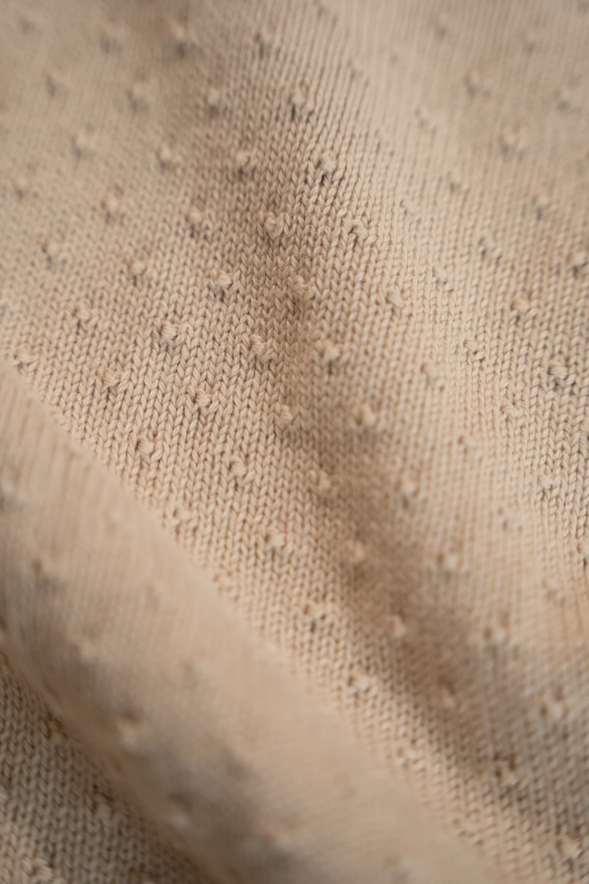 Wiegdeken gebreid beige "Pure Soft Beige"