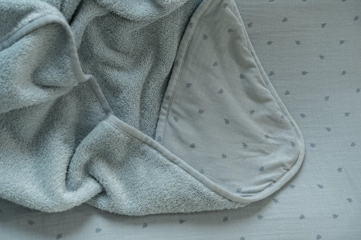 Badcape blauw 75x75cm "Pure Denim Blue"
