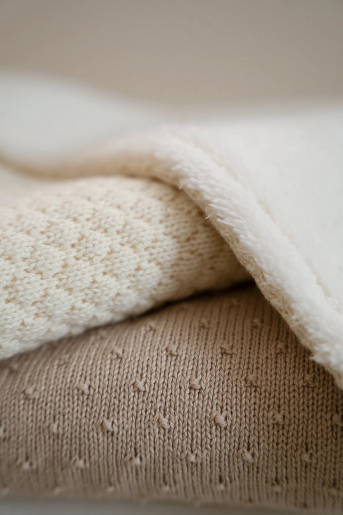 Wiegdeken gebreid wit "Pure White"