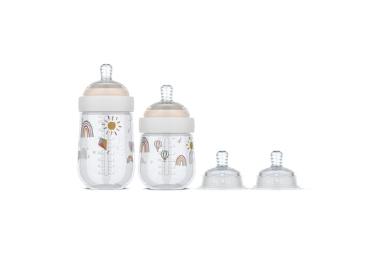 Starterset babyflessen Mepal 4-delig "Sunshine & Rainbow"