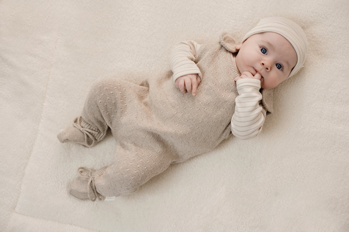 Gebreid boxpakje beige Little Goose