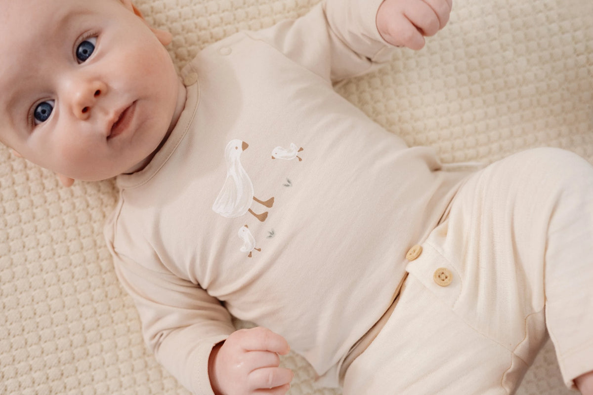 Broek beige Newborn Naturals Little Goose