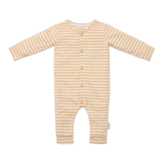 Little Dutch ééndelige pyjama - zand - gestreept