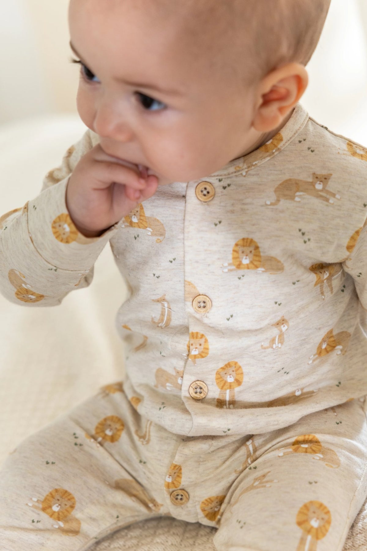 eendelige pyjama leeuw