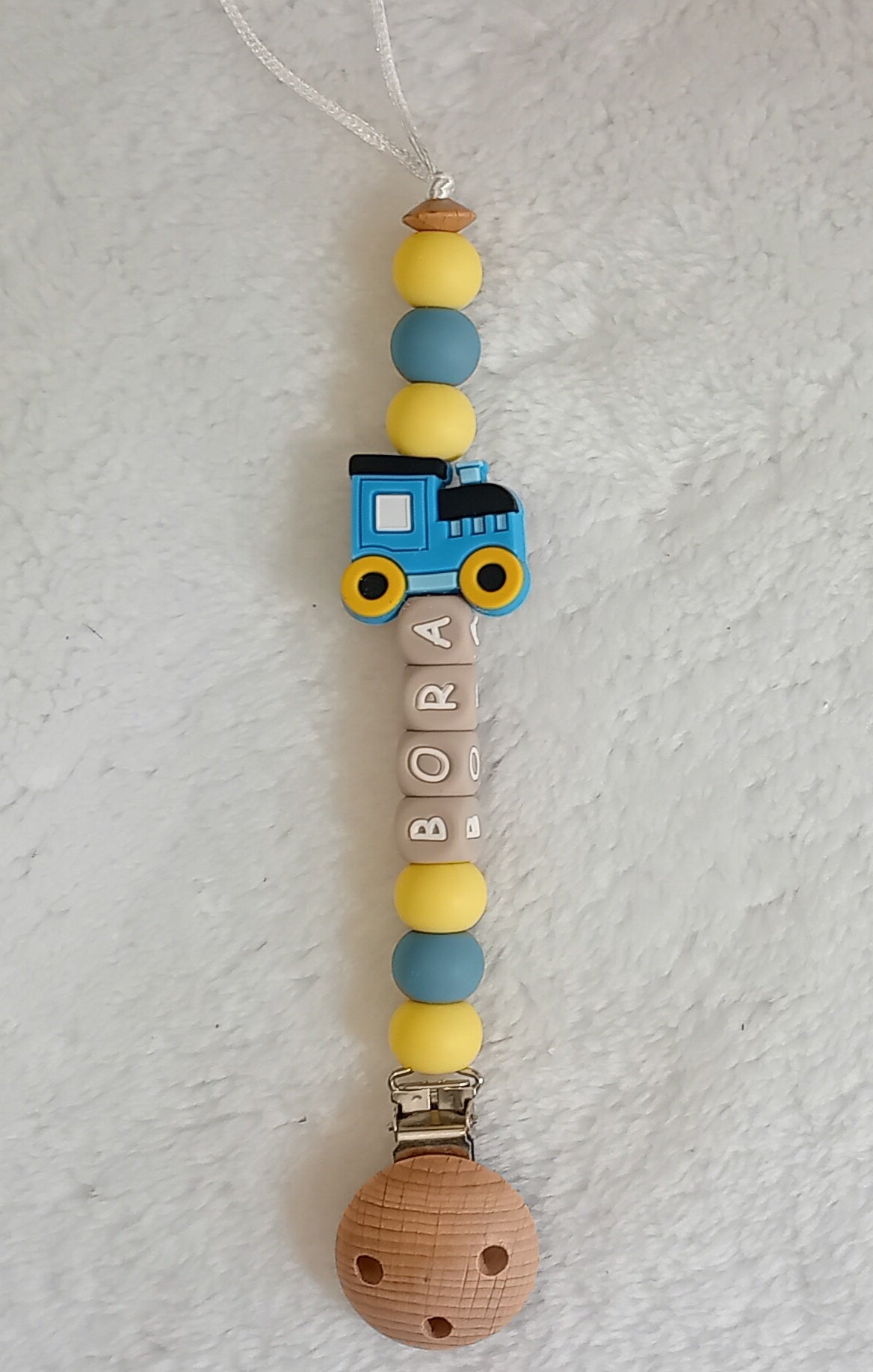 Speenkoord met naam en figuurtje