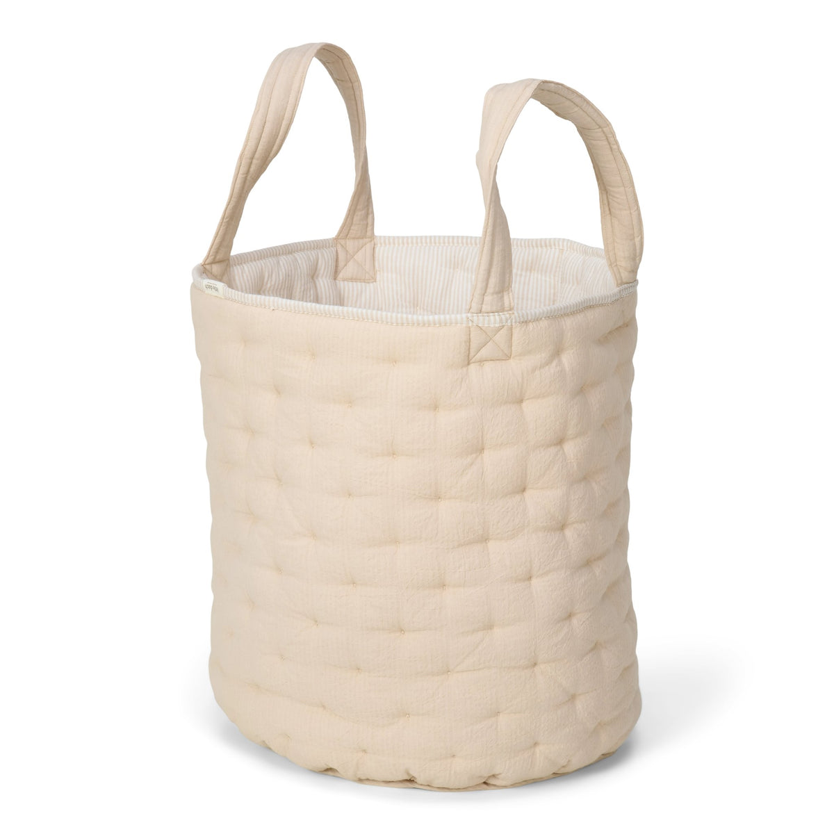 Opbergzak groot "Beige Stripe"
