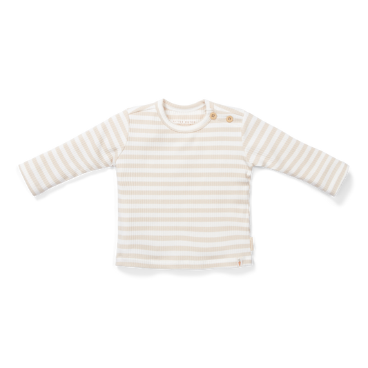Little Dutch T-shirt lange mouw Stripe Sand/White