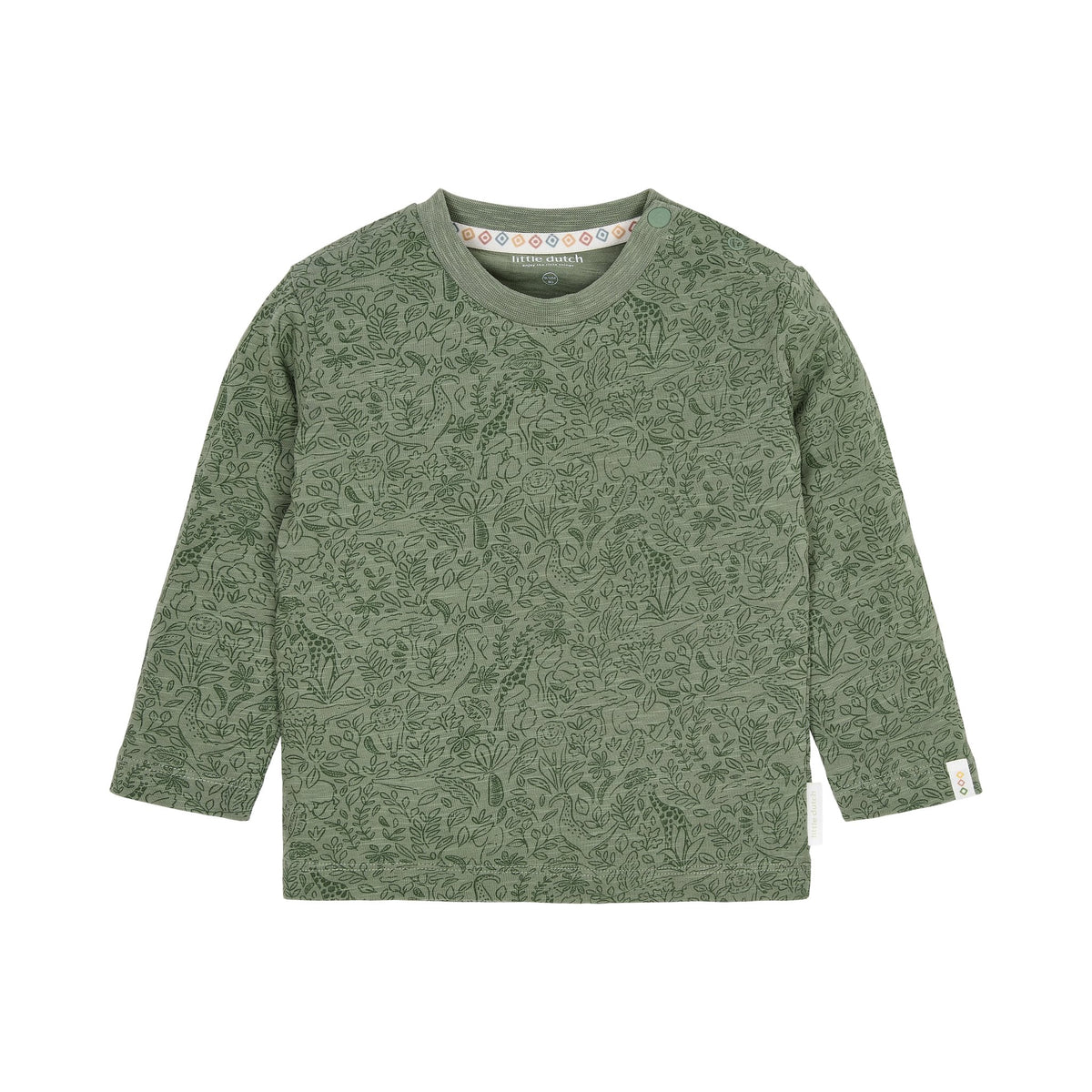T-shirt lange mouw "Safari Dreams Green"