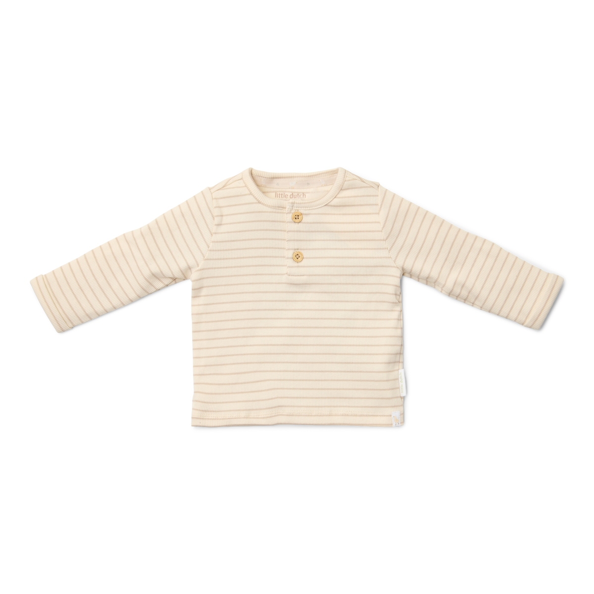 T-shirt lange mouw beige stripe Little Goose