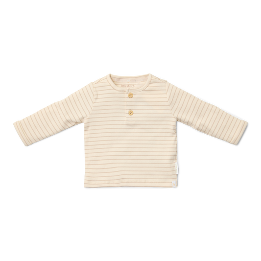 T-shirt lange mouw beige stripe Little Goose