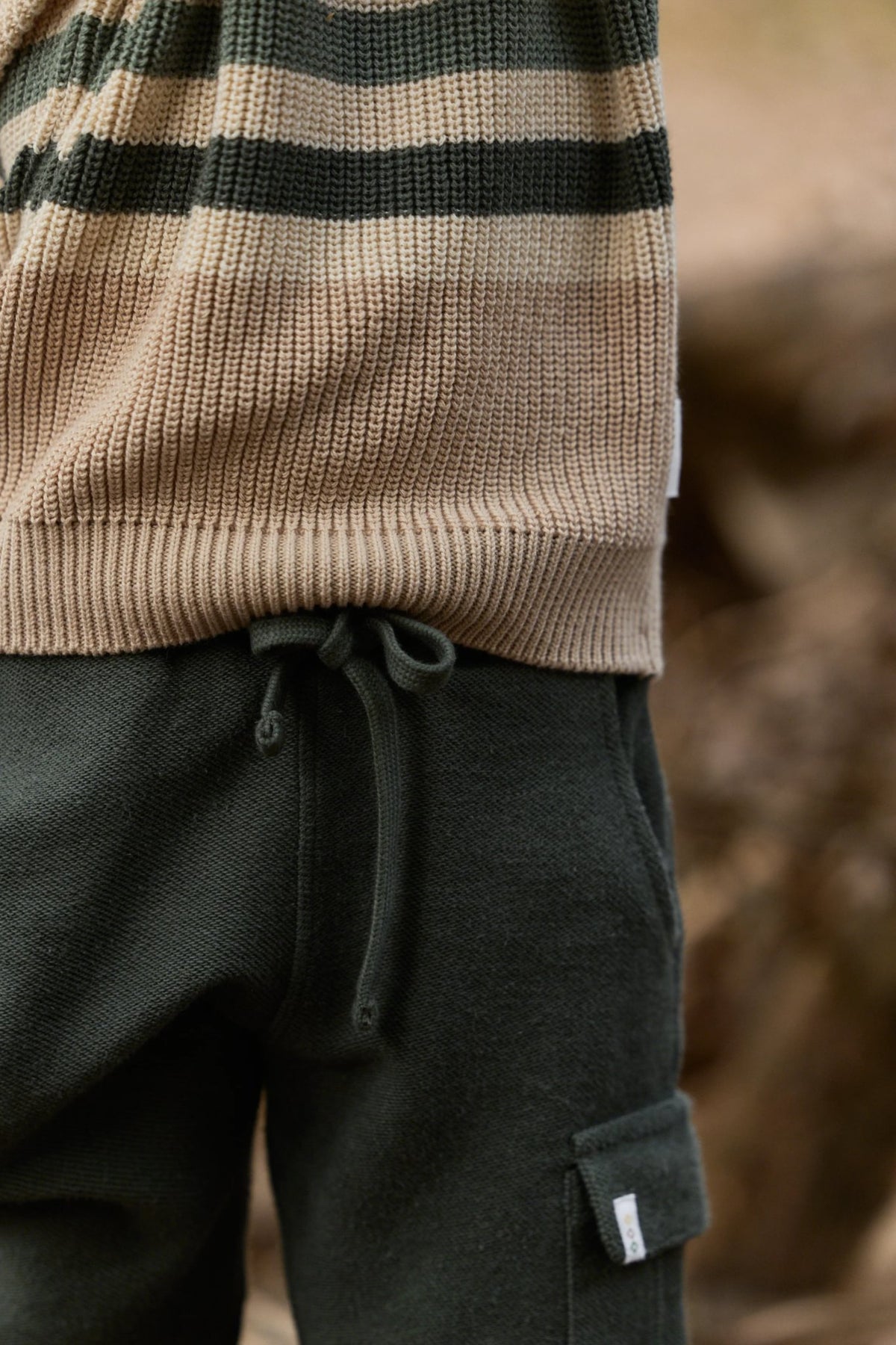 Gebreide trui "Warm Taupe"