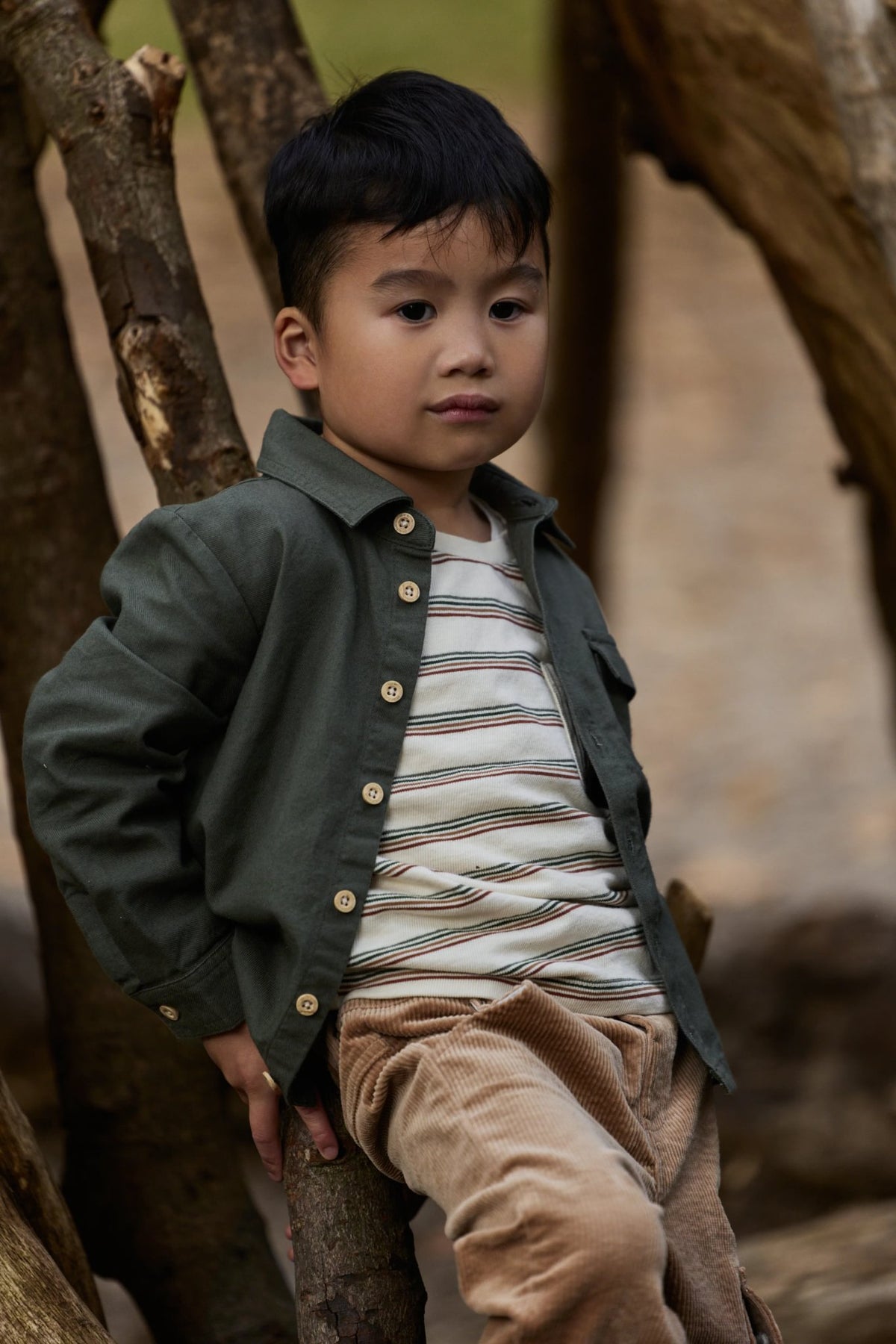 T-shirt lange mouw "Safari Stripe"