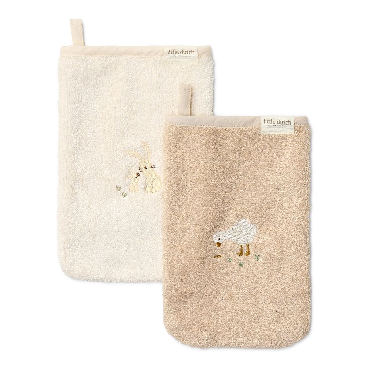 Washandjes geborduurd "Baby Bunny"