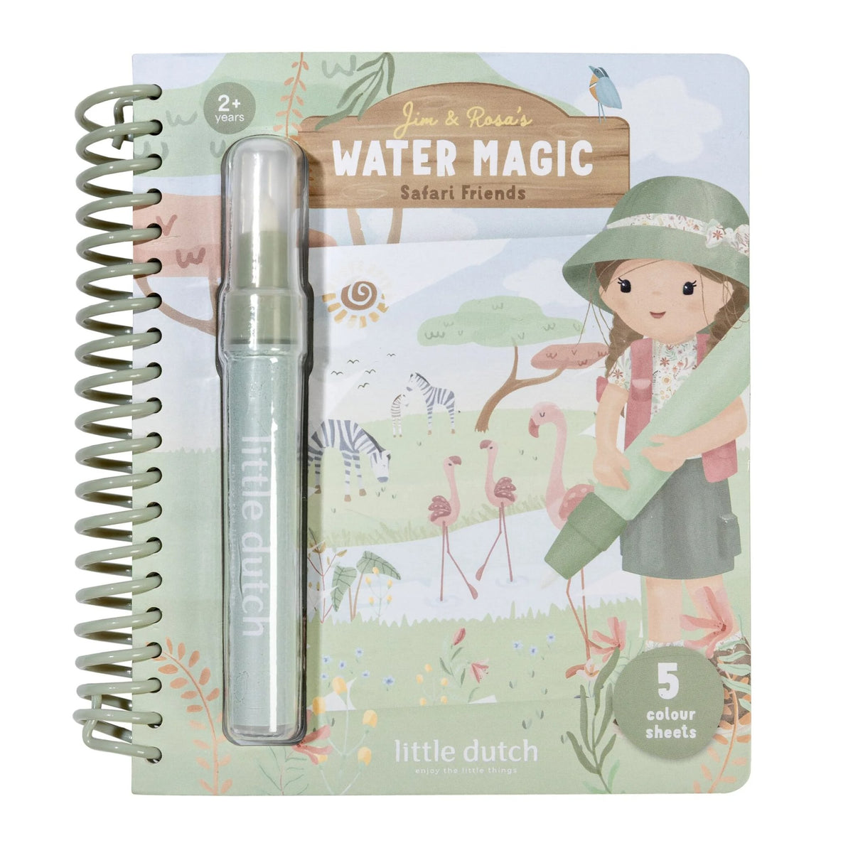 Waterkleurboek "Rosa Safari"