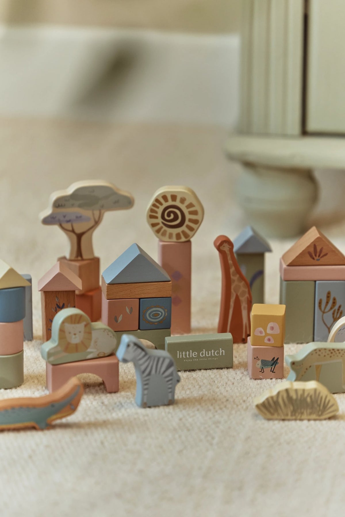 Houten bouwblokken "Safari"